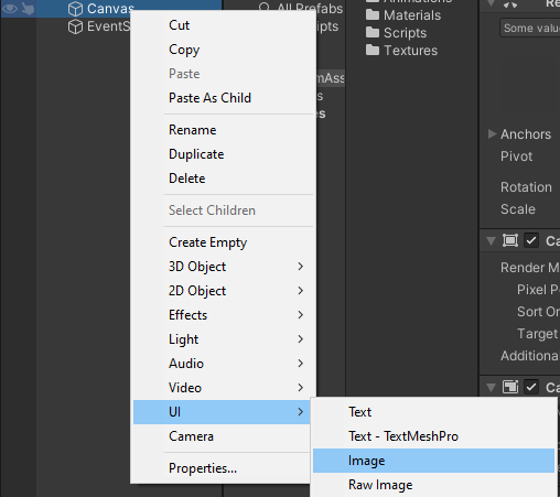 Unity Create Image in Canvas